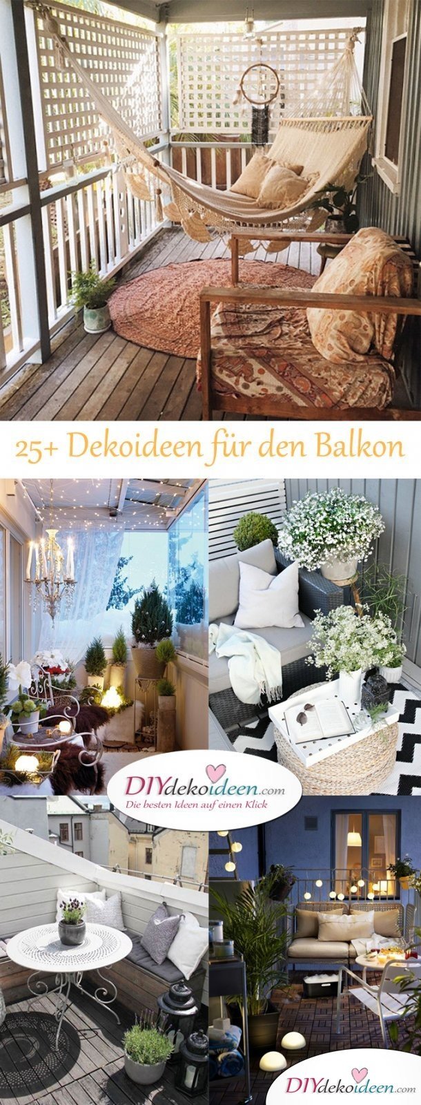 DIY Dekoideen für dein Zuhause - Balkon dekorieren
