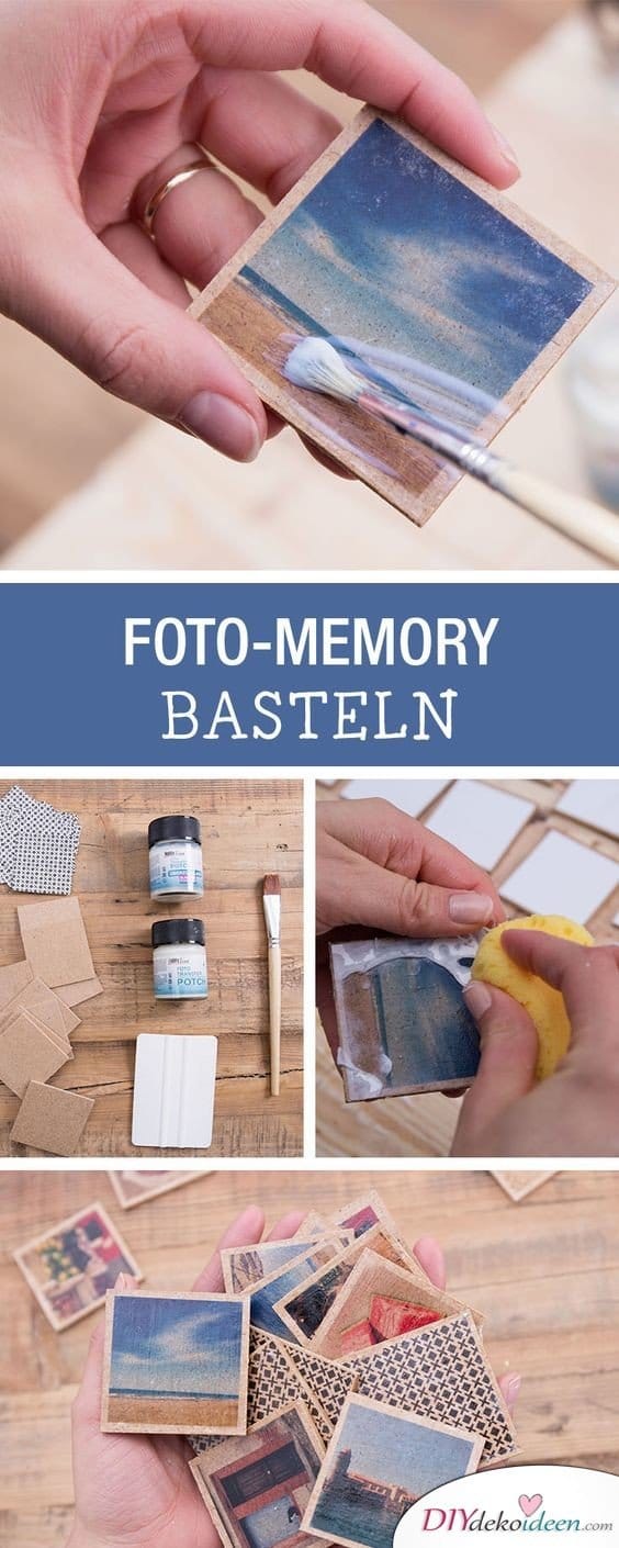 Foto Memory basteln - DIY Fotoalbum