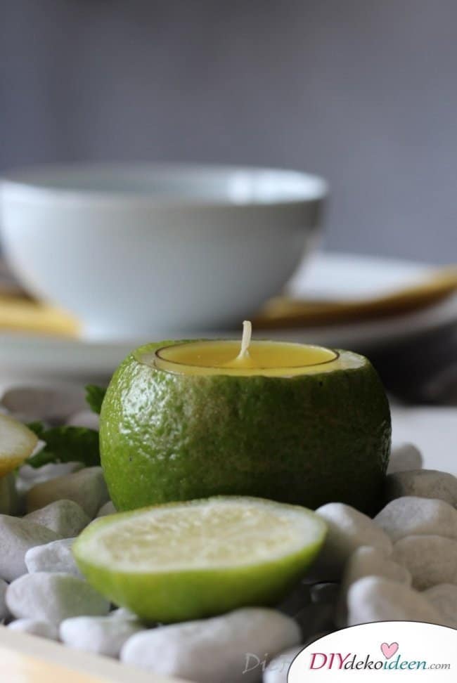 Tischdeko mit Zitronen - DIY Sommer Tischdeko Ideen