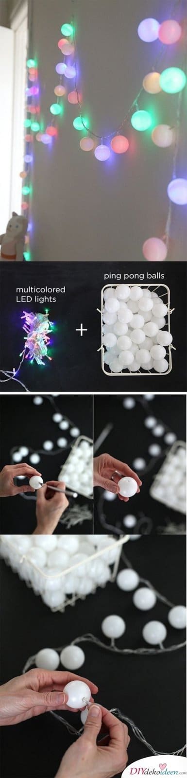 15 Bastelideen DIY Lampen selber machen - DIY Lichterkette