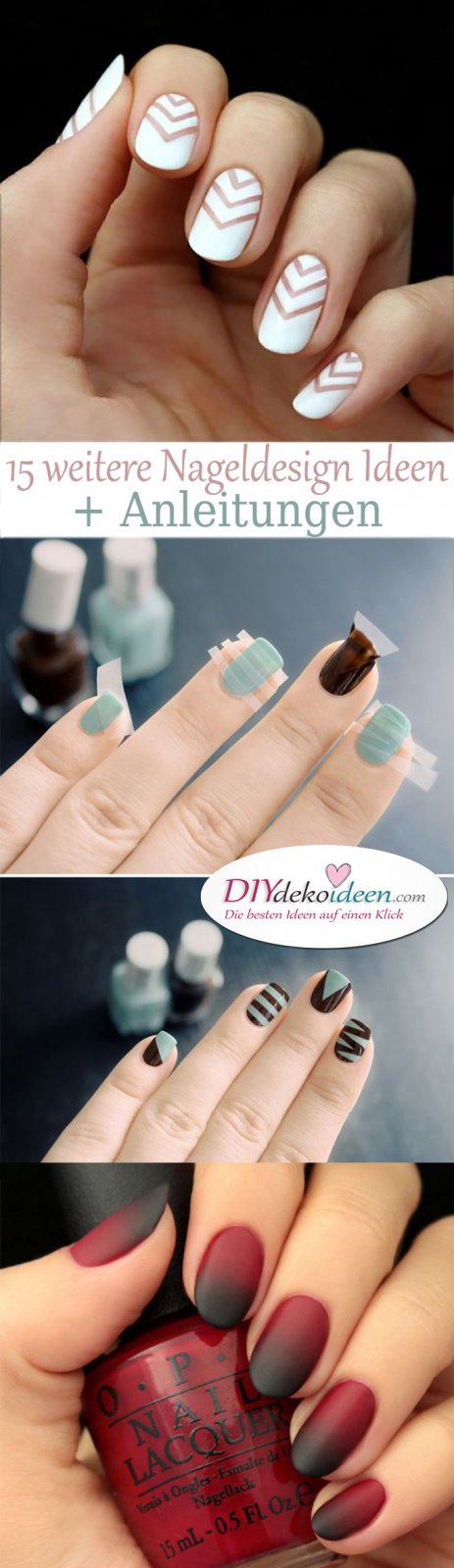 15 Nageldesign Ideen + Anleitungen