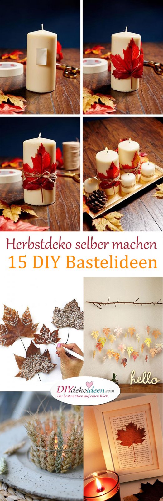 Herbstdeko selber machen - 15 DIY Bastelideen