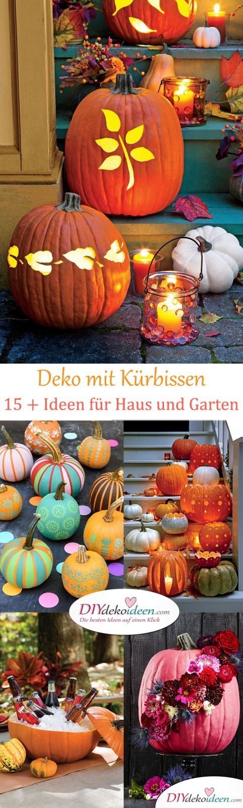 Deko mit Kürbissen im Herbst - Über 15 Dekoideen für Haus und Garten