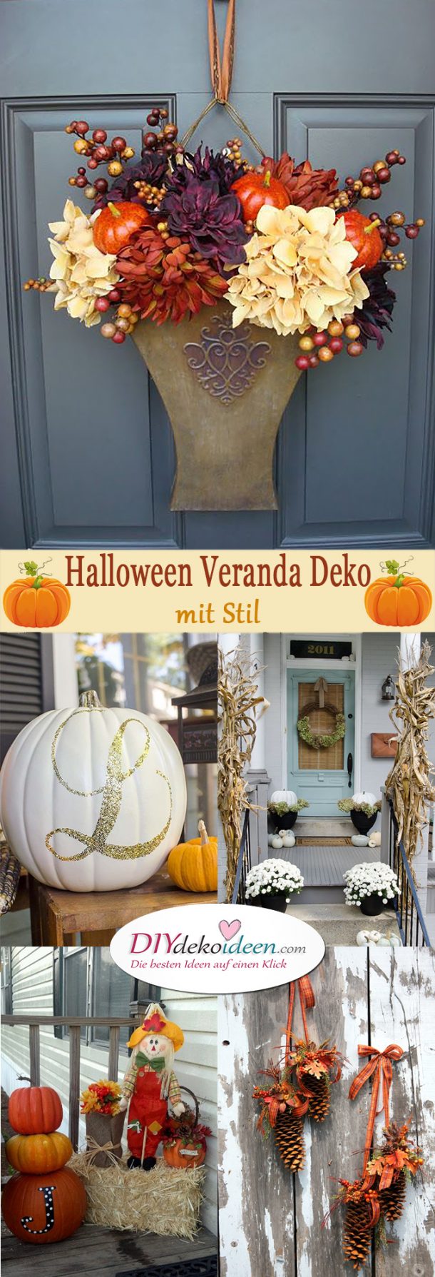 DIY Ideen für herbstliche Halloween Veranda Deko mit Stil
