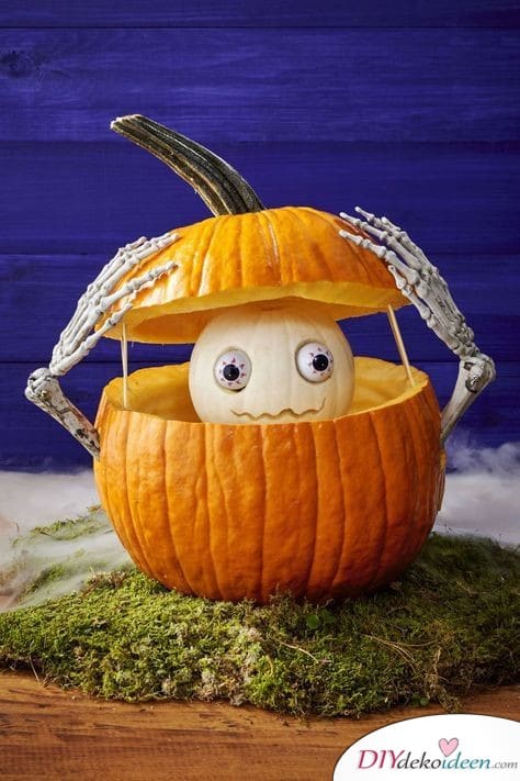 Kürbis schnitzen - Ideen zu Halloween - Dekoideen