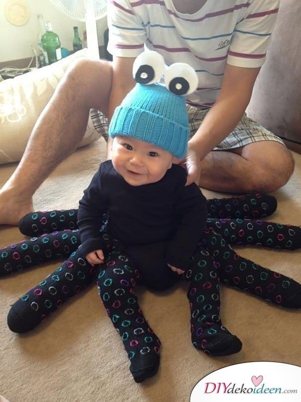 11 Halloween Kostüm Ideen für Kinder - DIY Spinnenkostüm für Babies