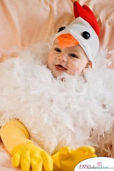 Kreative Kostüme zu Halloween - 13 Halloween Kostüm Ideen für Kinder - Huhn
