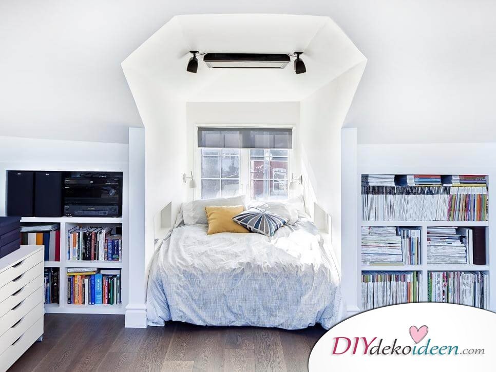 Dachbodenzimmer einrichten mit diesen tollen DIY Dekoideen - Fenstersitz 