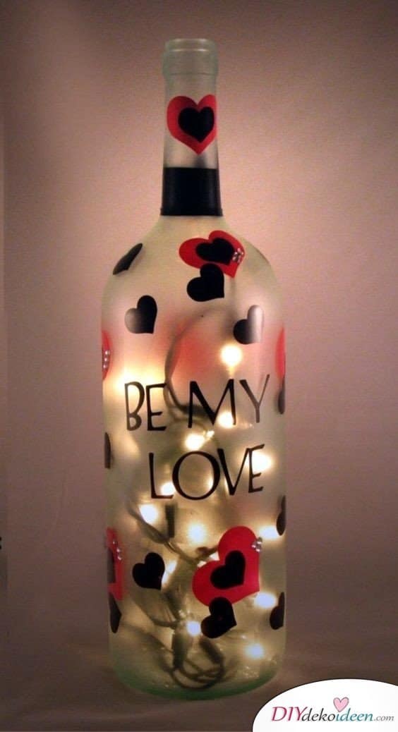 Süße Flaschenpost zum Tag der Liebenden - günstige Valentinstag Geschenkideen