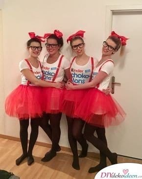 Kinder Schoko-Bons - Damen Karnevalskostüme