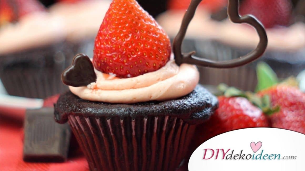 Liebes-Cupcakes ein ausgezeichnetes Valentinstag Kuchen Rezept