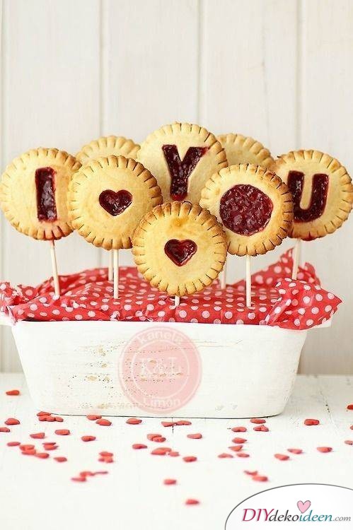 Lolli-Kekse, wenn du einfache Valentinstag Rezepte suchst