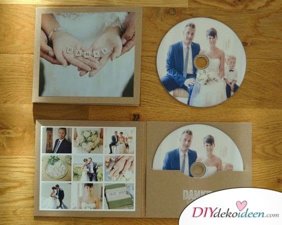 Dankeskarten zur Hochzeit – Album mit CD