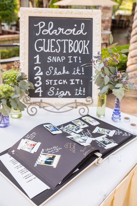 Gästebuch Hochzeit Ideen - Einfaches Polaroid Gästebuch