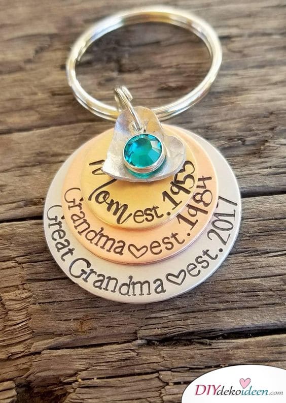 Geschenk für Oma von Enkeln – Schlüsselanhänger