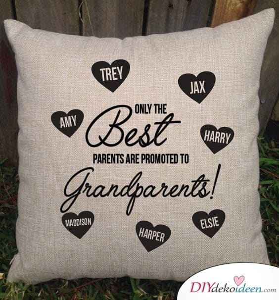 Schönes Kissen für die Großeltern