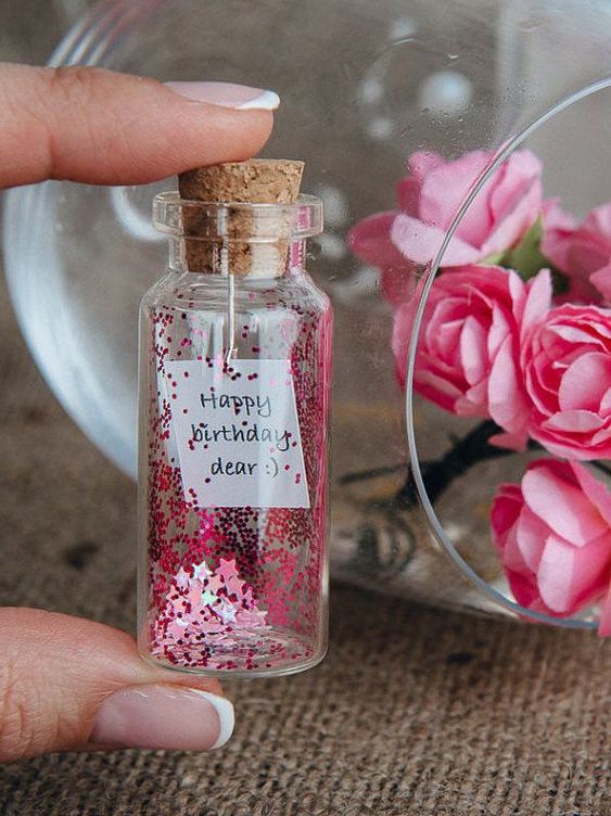 Birthday Gift Ideas - Glittering Birthday Wishes in Glass 