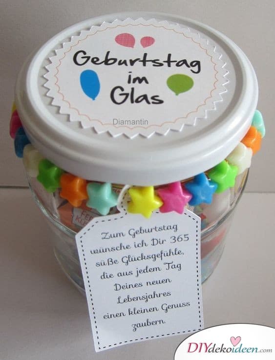 Birthday in glass - made gift ideas for yourself 