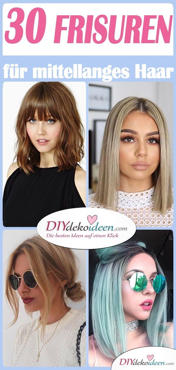 30 Frisuren Fur Mittellanges Haar Frisuren Mittellang Stufig Mit Pony