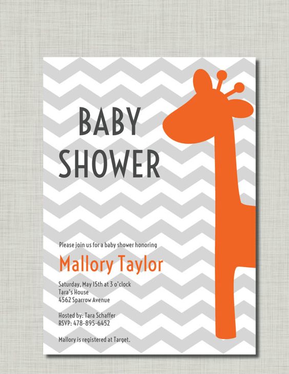 Baby Shower Karte – Giraffe