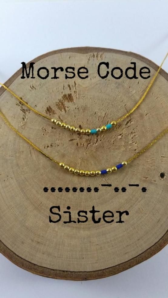 Morse Code Chains - Gifts for the Sister 