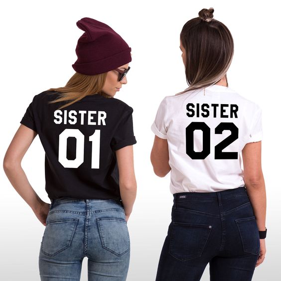 Bedruckte Shirts für Schwestern - Geschenke für die Schwester