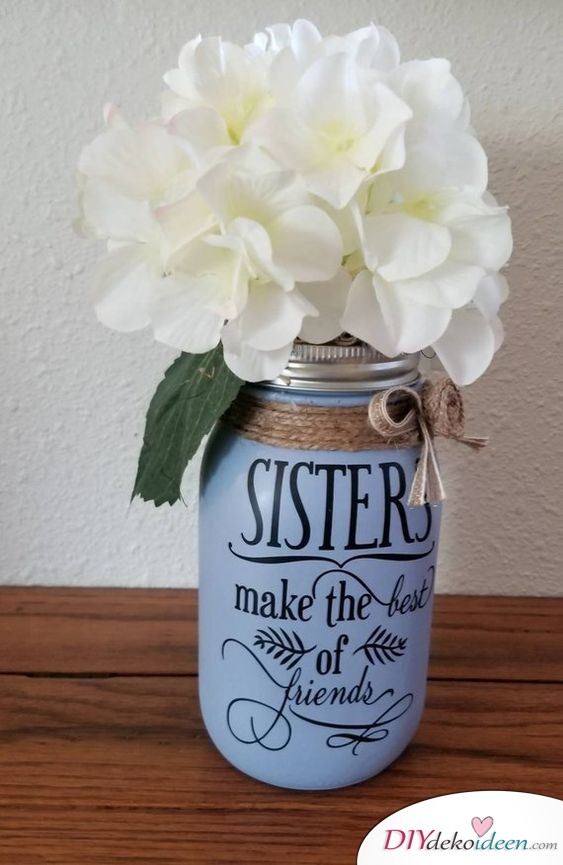 DIY Vase - Geburtstagsgeschenk für die Schwester DIY Vase - Geburtstagsgeschenk für die Schwester