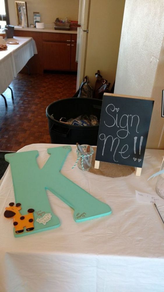 Large Letter as Guest Book - Ideas for Baby Party 