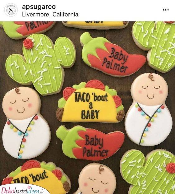 Witzige Kekse - Babyparty Ideen