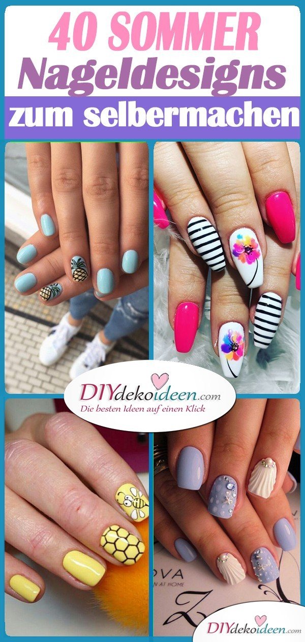 40 Sommernägel - Farbenfrohe Nageldesigns für den Sommer