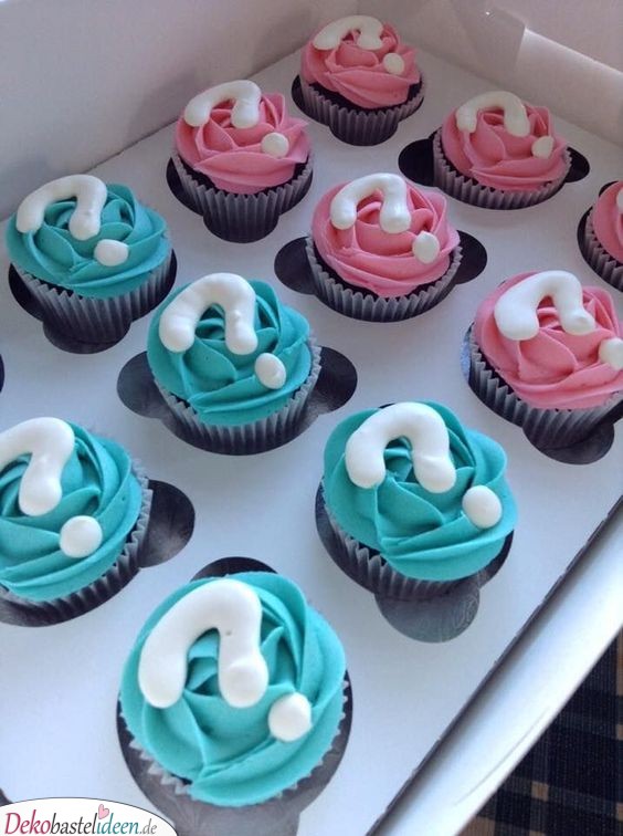 Junge oder Mädchen – Gender Reveal Cupcakes