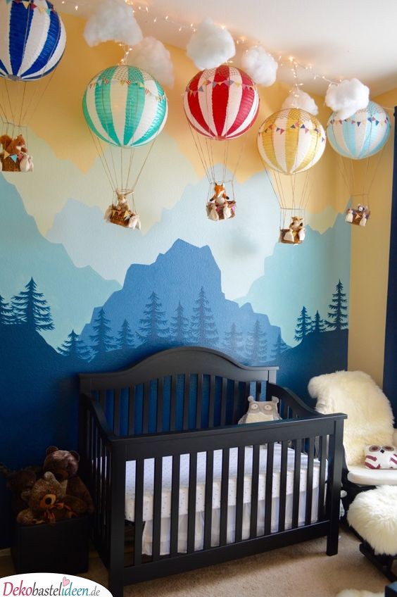 Kinderzimmer Wall Decal - Hot Air Balloons 
