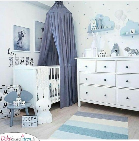 Wunderschönes Blau - Babyzimmer gestalten
