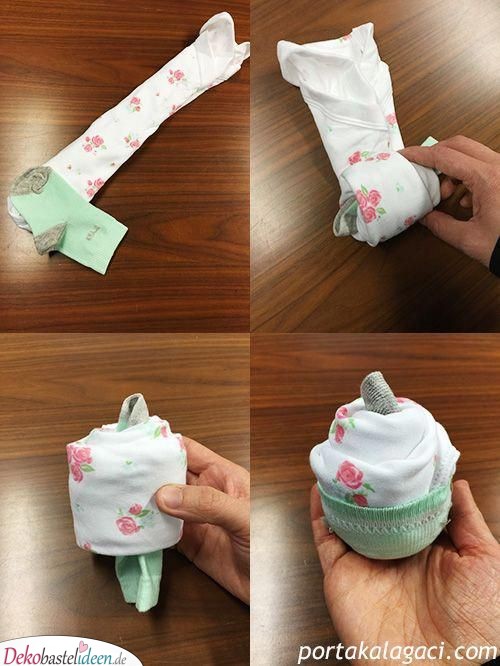 Strumpfhosen-Cupcakes – Babygeschenke