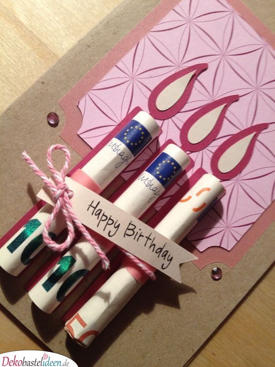 Card with Money Gift - Creative Birthday Gifts 