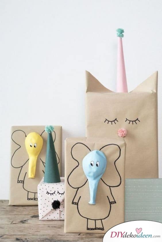 Geschenke schön verpacken - kleine Geschenke für Kinder