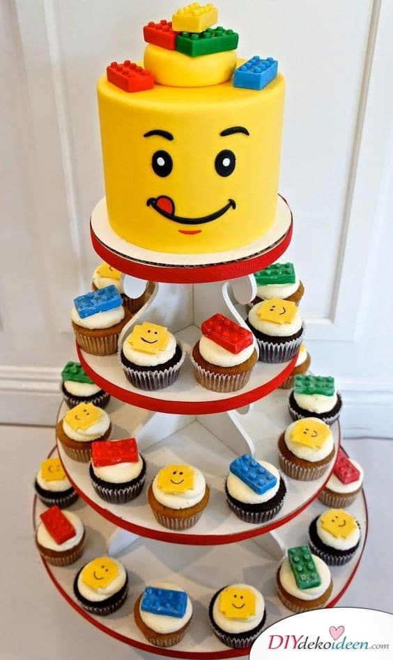 Lego-Cupcakes – Kinderparty Ideen