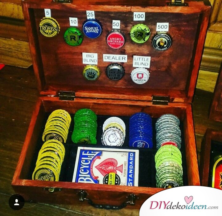 Geschenk für den großen Bruder – Pokerspiel mit Kronkorken Geschenk für den großen Bruder – Pokerspiel mit Kronkorken