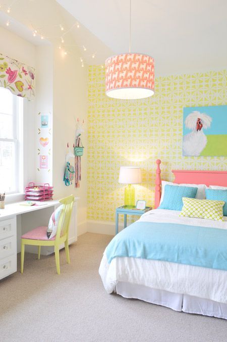 Vibrant colors - girls room