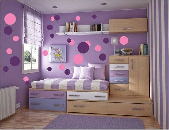 Purple dots - girls room