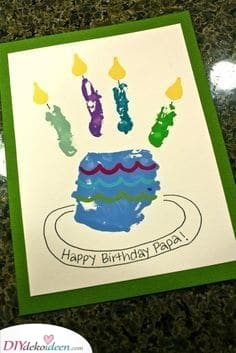 Geburtstagstorte auf der Karte – Basteln für Kinder