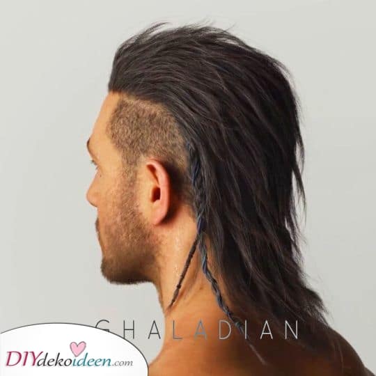 Ein cooler Vokuhila für Männer mit langen Haaren