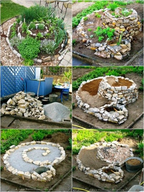 Spiralförmige Gartenkunst