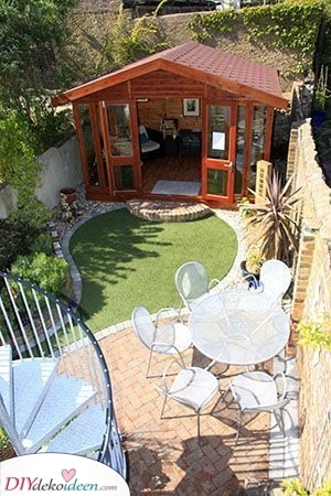 Gartenhaus-Ideen für kleine Reihenhausgärten