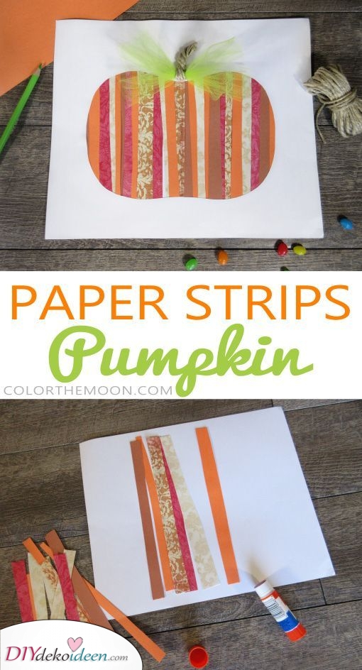 Papierstreifen – Einfaches Herbsthandwerk für jeden