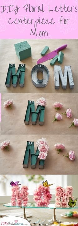 DIY Buchstaben aus Blumen