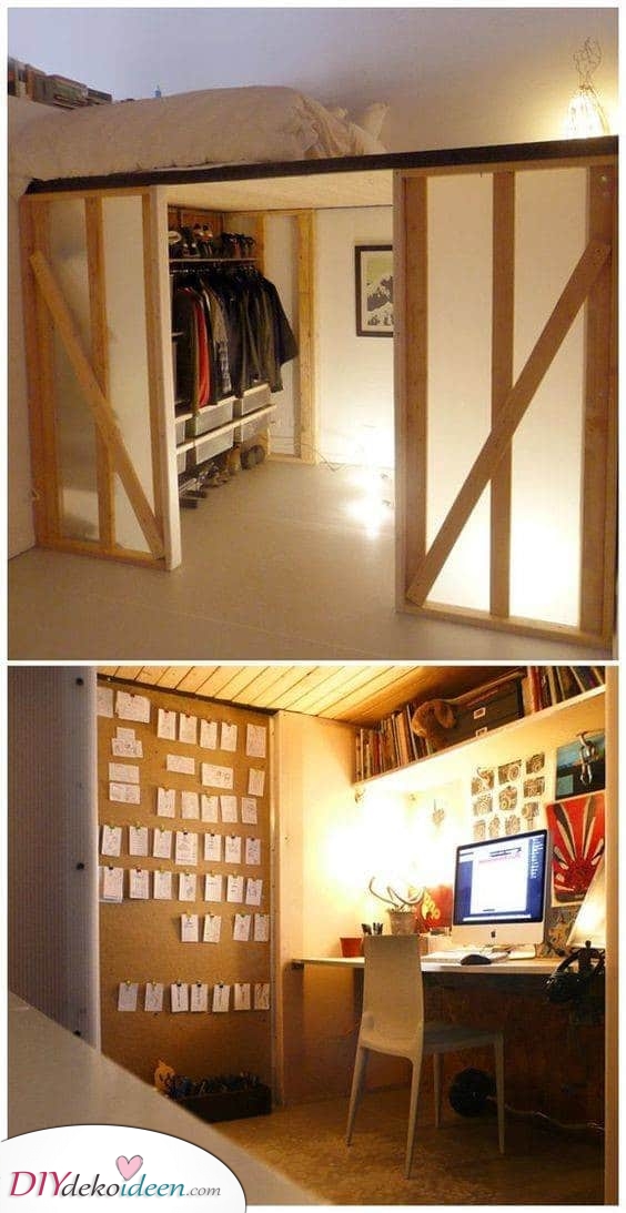 Kleine Schlafzimmer einrichten, indem du einen separaten Raum kreierst