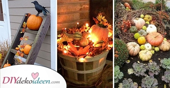 25 Tolle Ideen Für Ihre Herbstdeko Im Garten - Herbstdeko Für Draußen