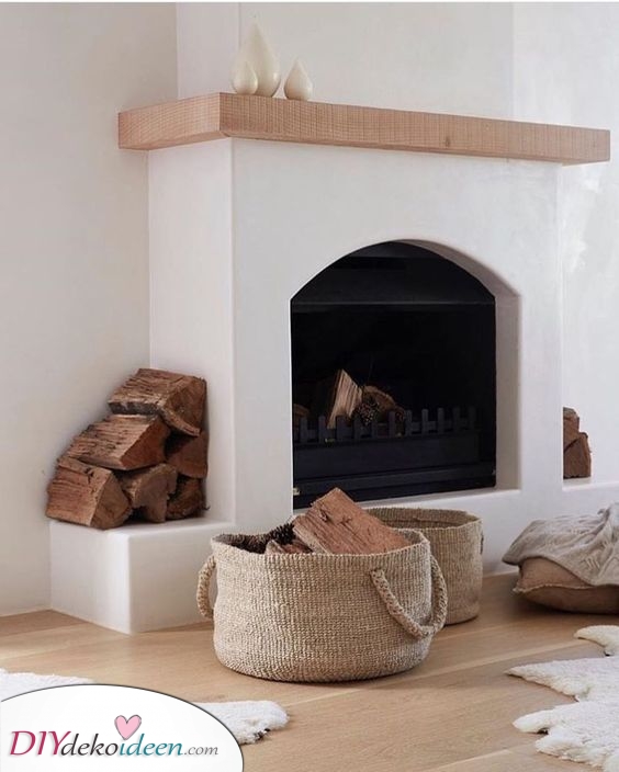 Ein klassischer Look – Wohnzimmer Ideen mit Kamin