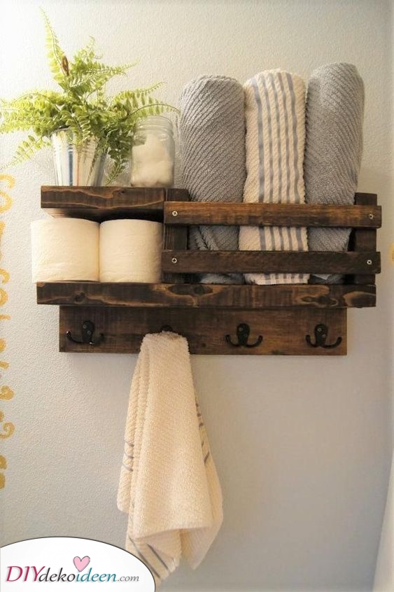 Ein handgefertigtes Regal – Bade Regal aus Holz
